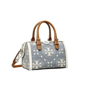 tory burch monogram mini barrel salin